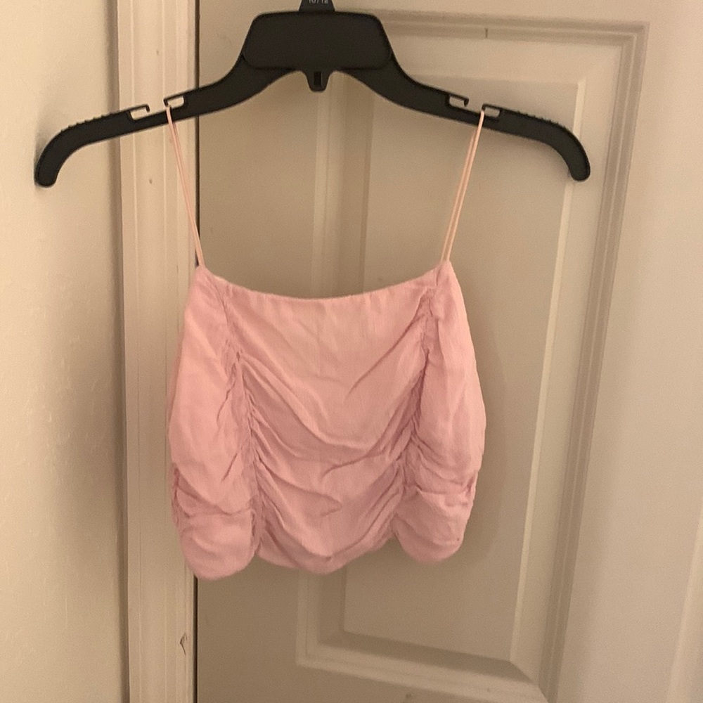 Pacsun cropped pink shirt